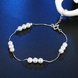 Wholesale Sterling Silver Round Shell Bracelet TGSLB002 2 small