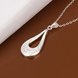 Wholesale Trendy Silver Water Drop CZ Necklace TGSPN348 0 small