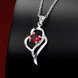 Wholesale Romantic Silver Heart Glass Necklace TGSPN594 3 small