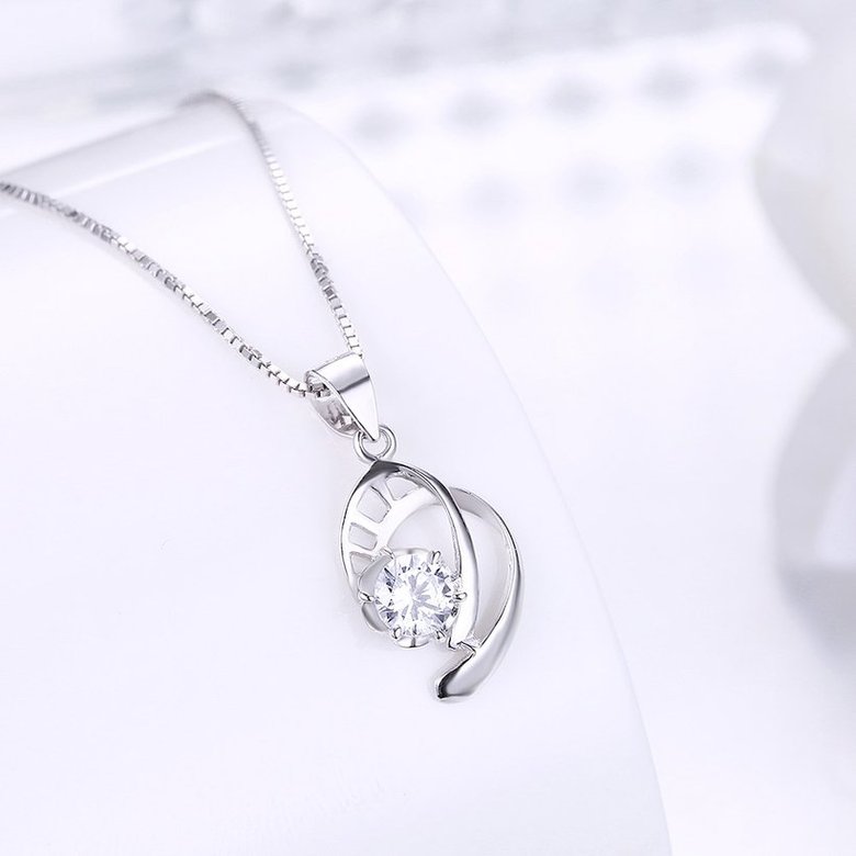 Wholesale 2018 New Style 925 Sterling Silver CZ Necklace TGSSN087 1