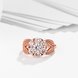 Wholesale HOT SALE fashion jewelry from China For Women Temperament Flower Zircon ring RoseGold Color Anniversary Birthday Gift TGCZR359 2 small