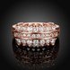 Wholesale Classic Rose Gold Geometric White CZ Ring  for Women Luxury Wedding party Fine Fashion Jewelry TGCZR141 4 small