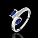 Wholesale New Fashion Women Ring Finger Jewelry Silver Plated Oval Cubic Zirconia Ring for Women SPR567 0 small