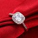 Wholesale Classic Platinum Geometric White CZ Ring TGGPR1300 3 small