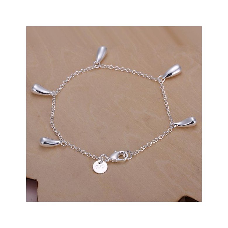 Wholesale Romantic Silver Water Drop Bracelet TGSPB317